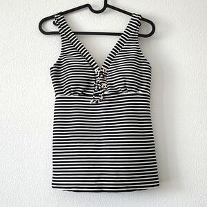 Lands'end stripes tankini top